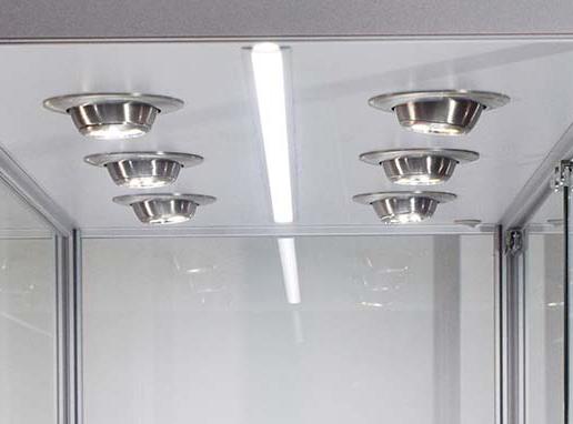 Glass Cabinet 1000X400X1980mm 5 Shelves Led Strip Lighting Code 99778 - Image 3