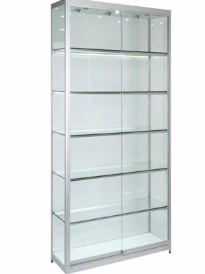 Glass Cabinet 800X400X1980mm 5 Shelves Led Strip Lighting Code 99779
