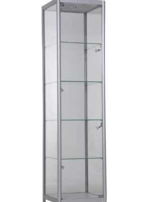 Glass Cabinet 500X500X1980mm 4 Shelves Led Bulb Lighting Code 99904