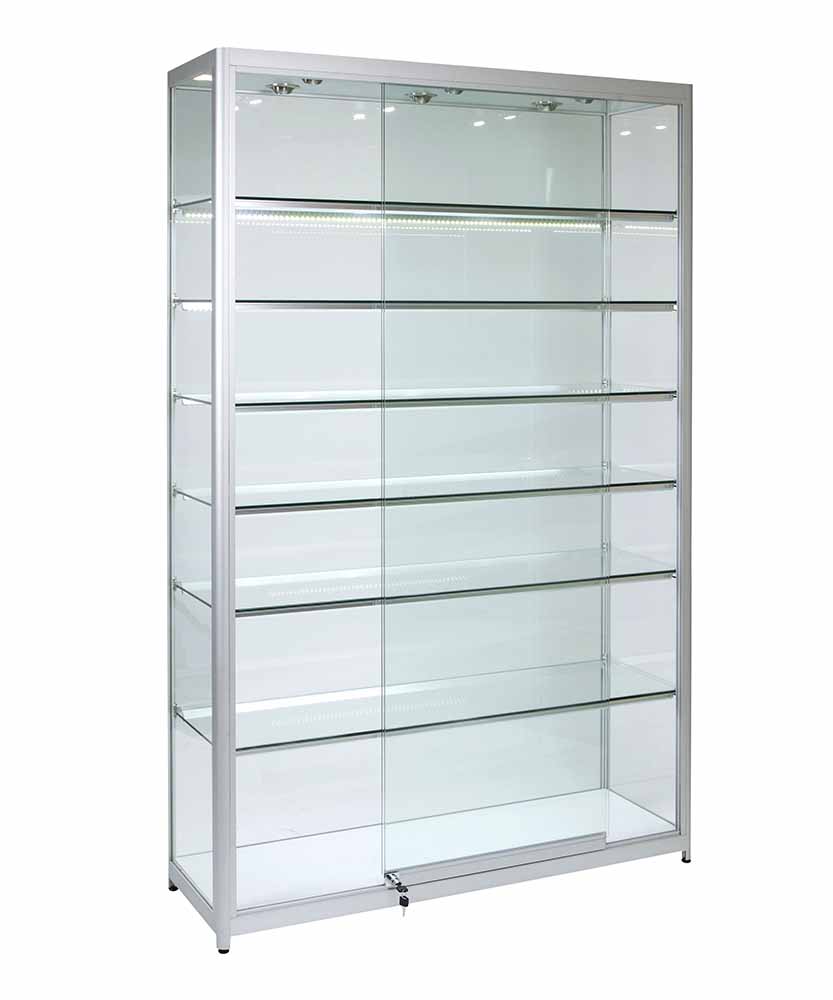 Glass Cabinet 1200X400X1980mm 6 Shelves Led Strip Lighting Code 99930 - Image 3