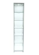 Glass Cabinet 400X400X1980mm 5 Shelves Led Strip Lighting Code 99931