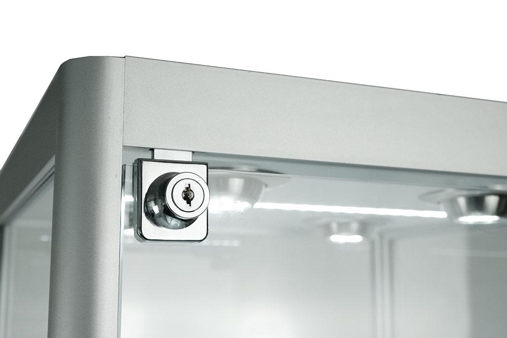 Glass Cabinet 400X400X1980mm 5 Shelves Led Strip Lighting Code 99931 - Image 2