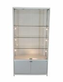 Glass Cabinet 1000X400X1980mm 3 Shelves Halogen Lighting Code 99945