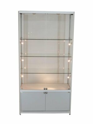Glass Cabinet 1000X400X1980mm 3 Shelves Halogen Lighting Code 99945