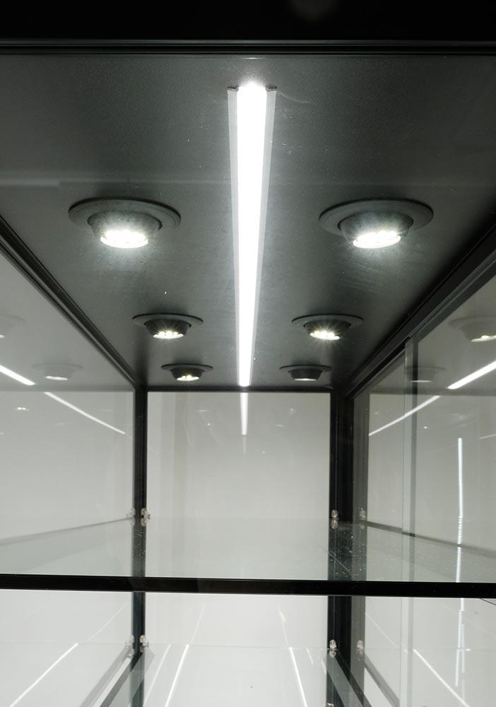 Glass Cabinet 1200X400X1980mm 7 Shelves Led Strip Lighting Code 99946 - Image 2