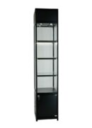 Glass Cabinet 400X400X1980mm 3 Shelves Led Strip Lighting Code 99952