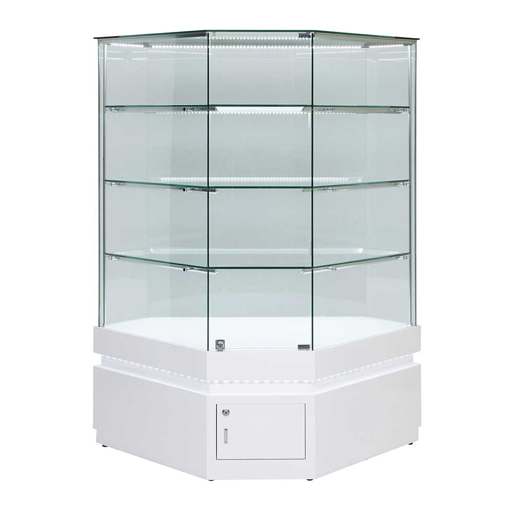 Frameless Display Glass Counter 850X850X1550mm SGT 99968 - Image 3