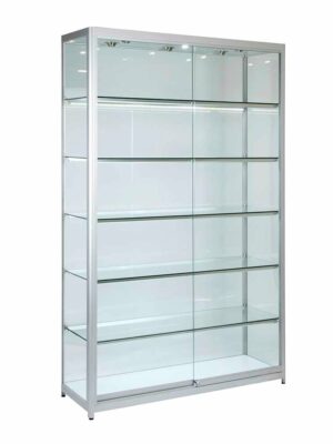 Glass Cabinet 1200X400X1980mm 5 Shelves Led Strip Lighting Code 99977