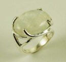 Silver Ring Oval Rainbow