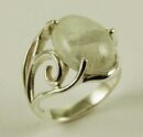 Silver Ring Oval Rainbow