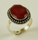 Silver Ring Oval Ruby