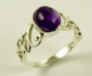 Silver Ring Amethyst Oval