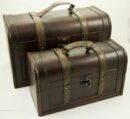Box Wooden Case Set Of 2