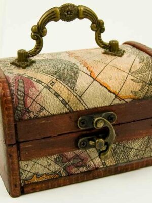 Box Wooden Chest 12X8X8cm