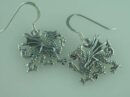 Earring Silver Welsh Dragon