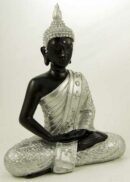 Buddha Sitting Black And Silver