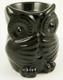 Oil Burner Ceramic Owl Black