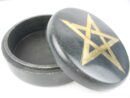 Soapstone Round Box Pentagram