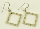 EARRING SILVER SQUARE LARGE