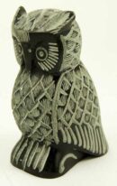 Owl Soapstone Black 5 Inch