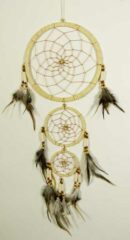 Dream Catcher 3 Circles Natural 16cm