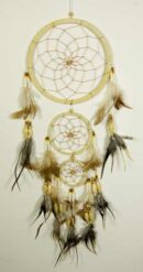Dream Catcher 3 Circles Natural 16cm