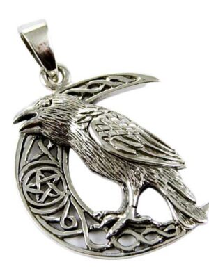 Pendant Silver Raven Moon Lisa Parker Licensed