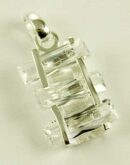 Pendant Silver 3 Rows-Clear