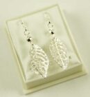 Silver Earring Leaf Drop