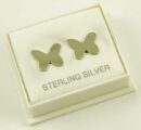 Silver Earring Stud Butterfly