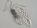 Earring Silver Celtic Weave 3cm