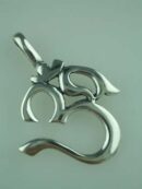 Pendant Silver Om 4cm