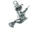 Silver Pendant Witch 4cm