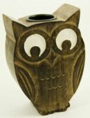 Tea Light Holder Wood Owl
