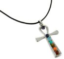 Pendant Ankh Chakra Stones
