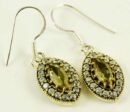 Silver Earring Citrine