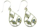 Silver Earring Moonstone Drop