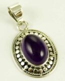 Silver Pendant Amethyst Cab
