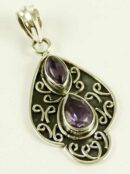 Silver Pendant Amethyst Cab