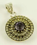 Silver Pendant Amethyst Cut