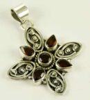 Silver Pendant Butterfly Garne