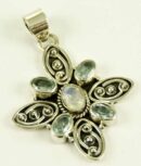 Silver Pendant Butterfly Moons