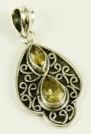 Silver Pendant Citrine