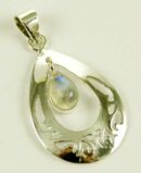 Silver Pendant Moonstone Cab