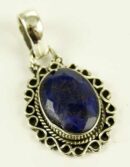 Silver Pendant Sapphire Cut