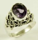 Silver Ring Amethyst Cut