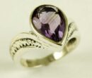Silver Ring Amethyst Cut