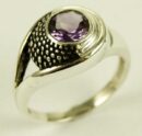 Silver Ring Amethyst Stone