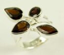 Silver Ring Garnet 4 Stones