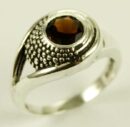 Silver Ring Garnet Stone
